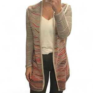 NIC+ZOE Earthy Tones Striped Cardigan